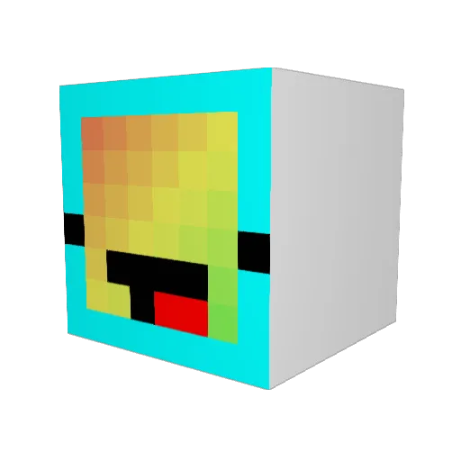 MonoBlood Minecraft avatar head, 3D render