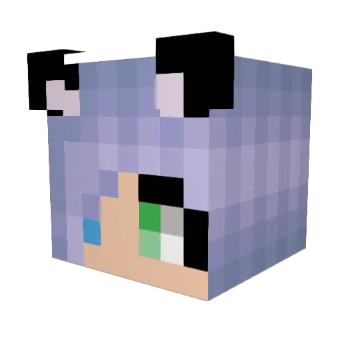 MonoCussit Minecraft avatar head, 3D render
