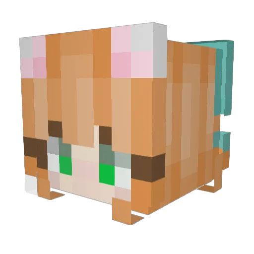 MonoM_ Minecraft avatar head, 3D render