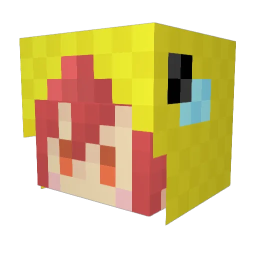 MonoPanda Minecraft avatar head, 3D render