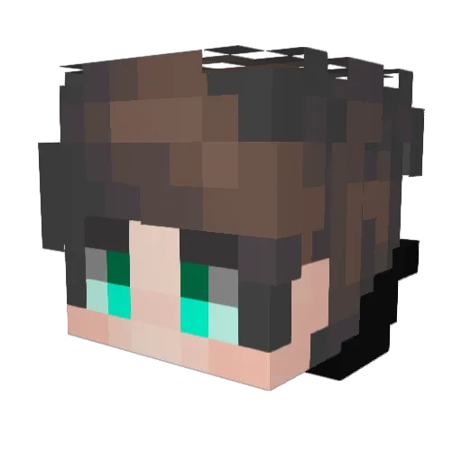 MonoPf Minecraft avatar head, 3D render