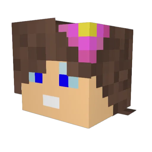 MonoRayJak Minecraft avatar head, 3D render