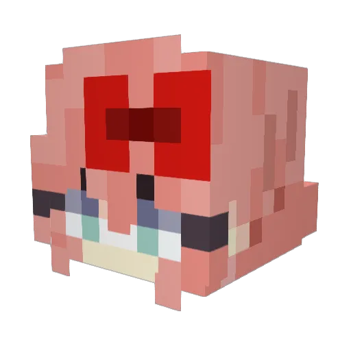 Mono_1234 Minecraft avatar head, 3D render