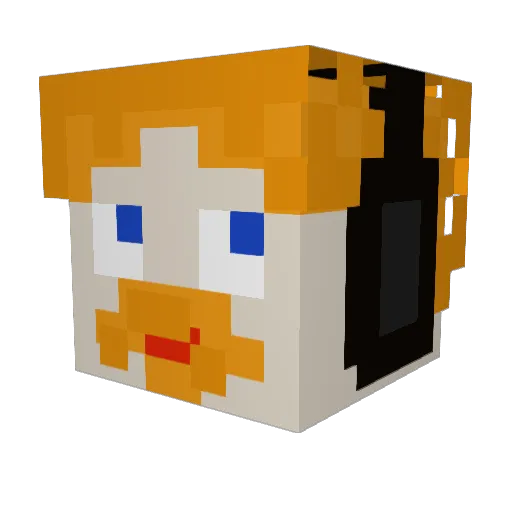 Mono_12 Minecraft avatar head, 3D render