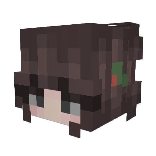 Monolivia Minecraft avatar head, 3D render
