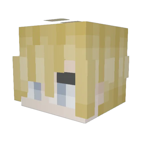 MonomaLover Minecraft avatar head, 3D render