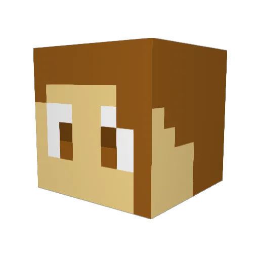 Monomano33 Minecraft avatar head, 3D render
