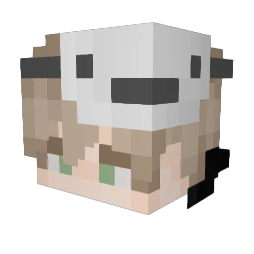 Monomental Minecraft avatar head, 3D render