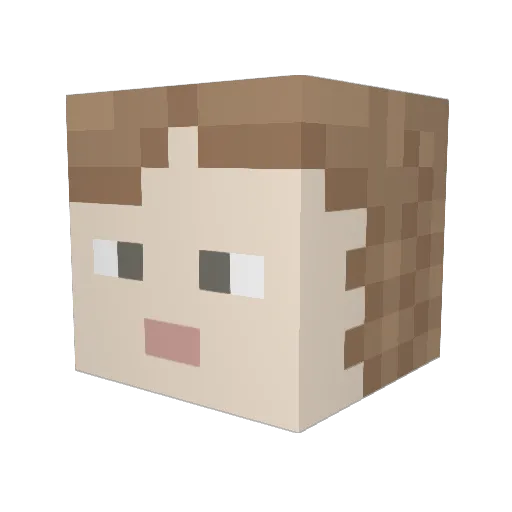 Monometry Minecraft avatar head, 3D render