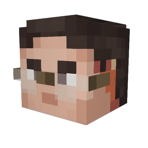 Monomir Minecraft avatar head, 3D render