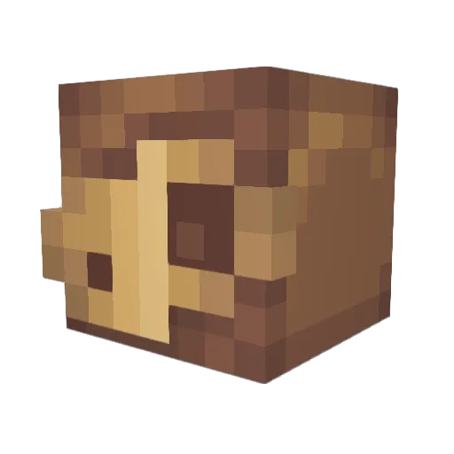 Monophosphan Minecraft avatar head, 3D render