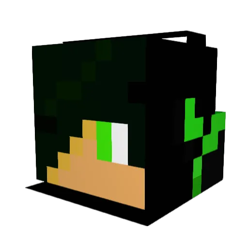 MonopoLord Minecraft avatar head, 3D render