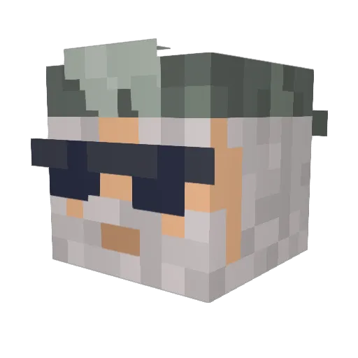 MonopolyRus Minecraft avatar head, 3D render
