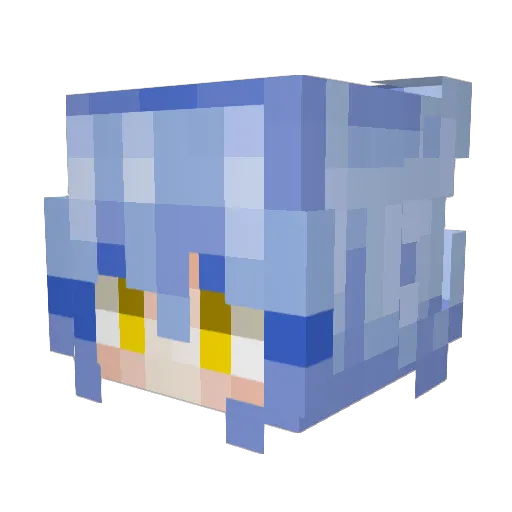 Monorail44 Minecraft avatar head, 3D render