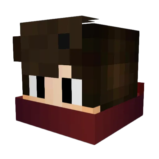 Monosaura Minecraft avatar head, 3D render
