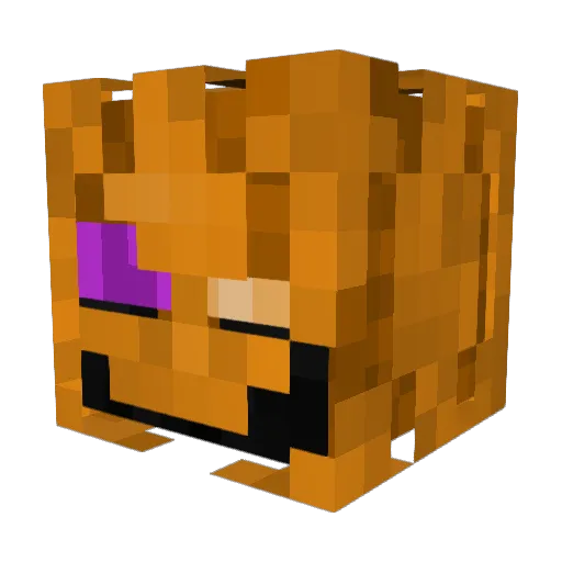 Monoside_ Minecraft avatar head, 3D render