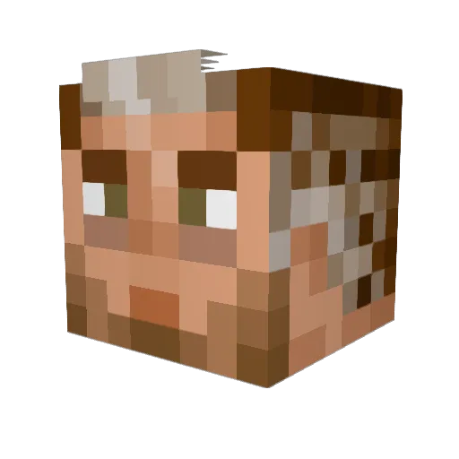 Monotism Minecraft avatar head, 3D render