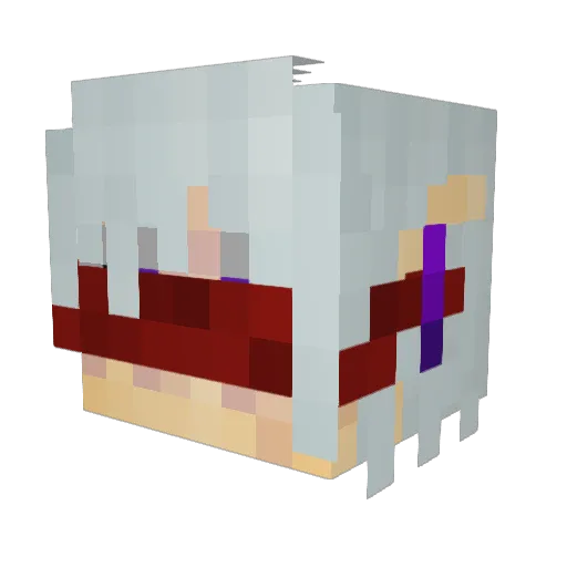 Monotone_Murky Minecraft avatar head, 3D render