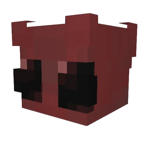 Monotonish Minecraft avatar head, 3D render