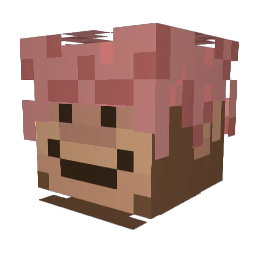 Monoxd Minecraft avatar head, 3D render