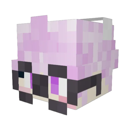 Monpiece Minecraft avatar head, 3D render