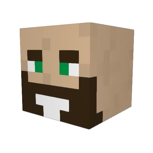 Monrealese Minecraft avatar head, 3D render