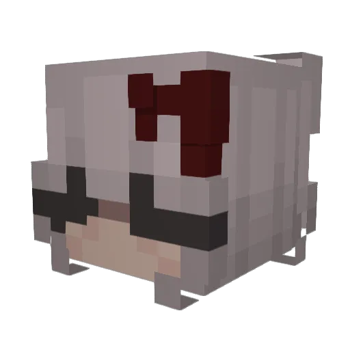 Monrez Minecraft avatar head, 3D render