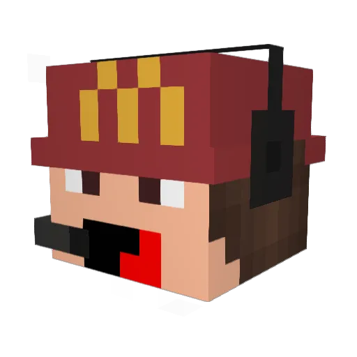 Monroybjj Minecraft avatar head, 3D render