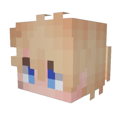 Monsho_07 Minecraft avatar head, 3D render