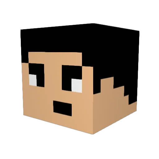 Monsian Minecraft avatar head, 3D render