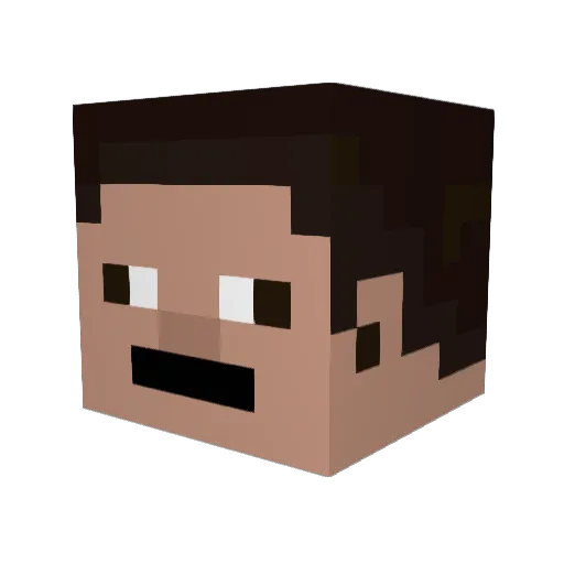 MonsieurBeet Minecraft avatar head, 3D render