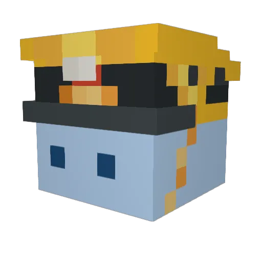 MonsieurMingus Minecraft avatar head, 3D render