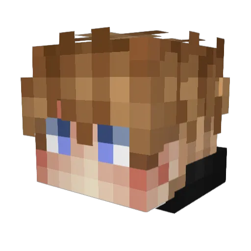 MonsieurOmit Minecraft avatar head, 3D render