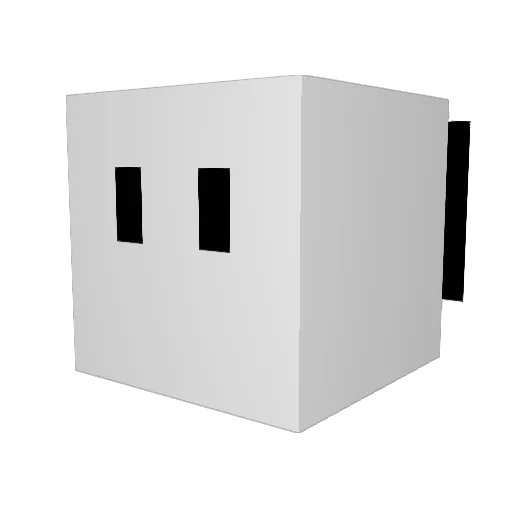 MonsieurPape Minecraft avatar head, 3D render
