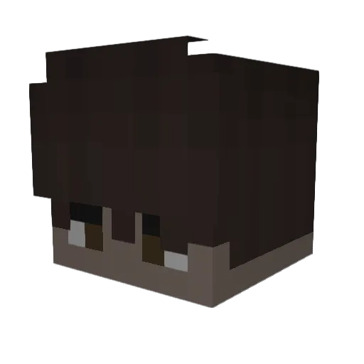 MonsieurQchen Minecraft avatar head, 3D render