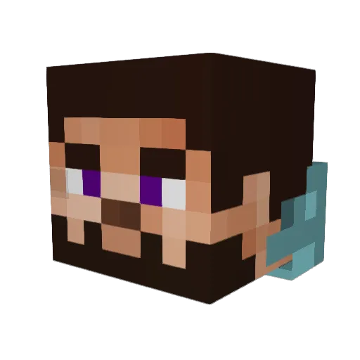 MonsieurSamuel Minecraft avatar head, 3D render