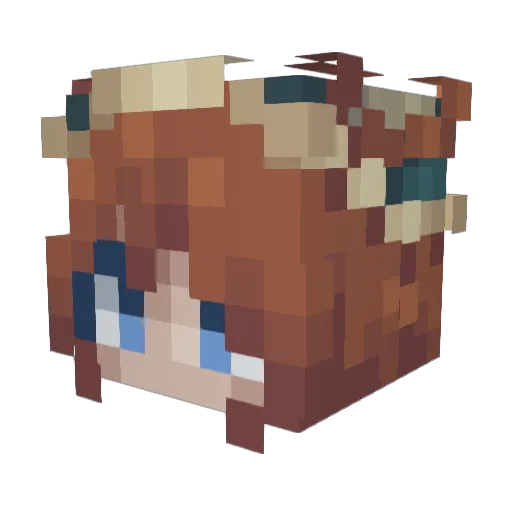 MonsieurShen Minecraft avatar head, 3D render