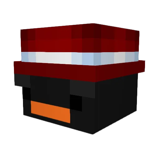 MonsieurrRed Minecraft avatar head, 3D render