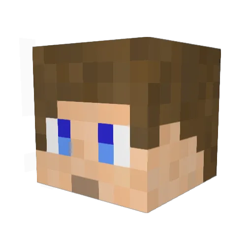 Monsieurrr Minecraft avatar head, 3D render