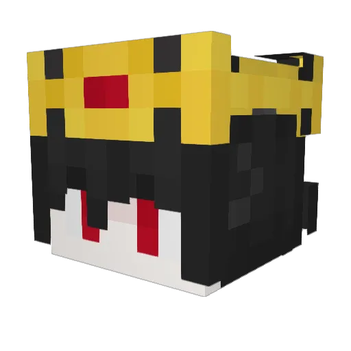 Monsiieur Minecraft avatar head, 3D render