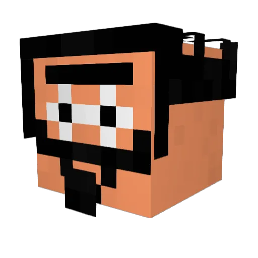 MonskiNL Minecraft avatar head, 3D render