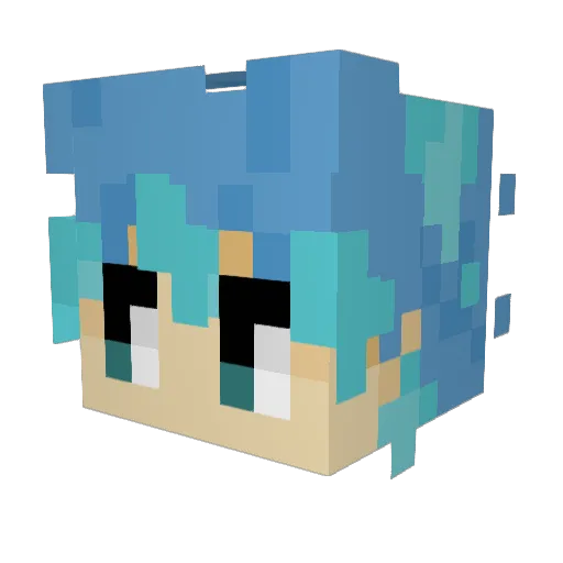 Monsodda Minecraft avatar head, 3D render