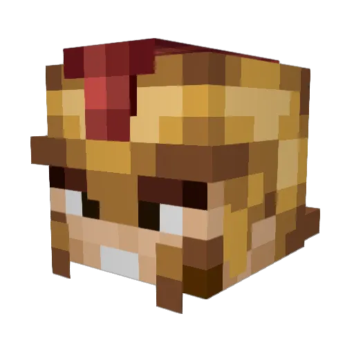 Monsoon124 Minecraft avatar head, 3D render