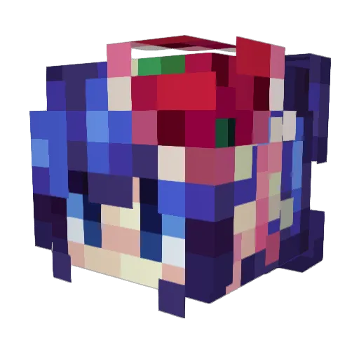 MonsoonFour Minecraft avatar head, 3D render