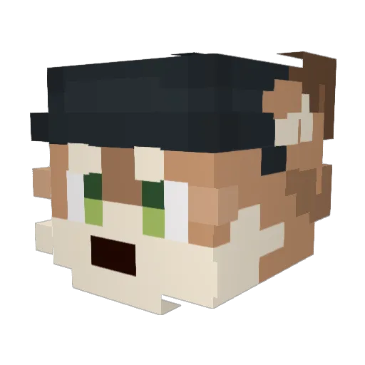 Monsta_Mango Minecraft avatar head, 3D render