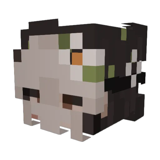 MonstarQueen Minecraft avatar head, 3D render