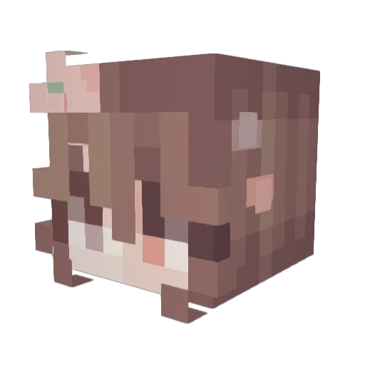 MonstarrMelody Minecraft avatar head, 3D render