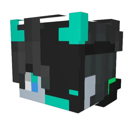 MonsteO Minecraft avatar head, 3D render