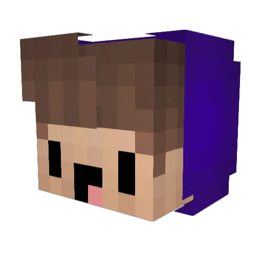 Monster350 Minecraft avatar head, 3D render