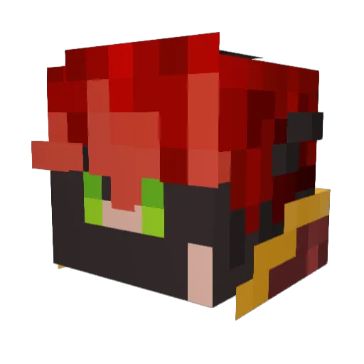 Monster44412 Minecraft avatar head, 3D render